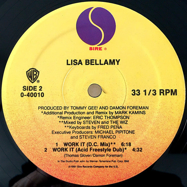 Lisa Bellamy : Work It (12", Maxi)