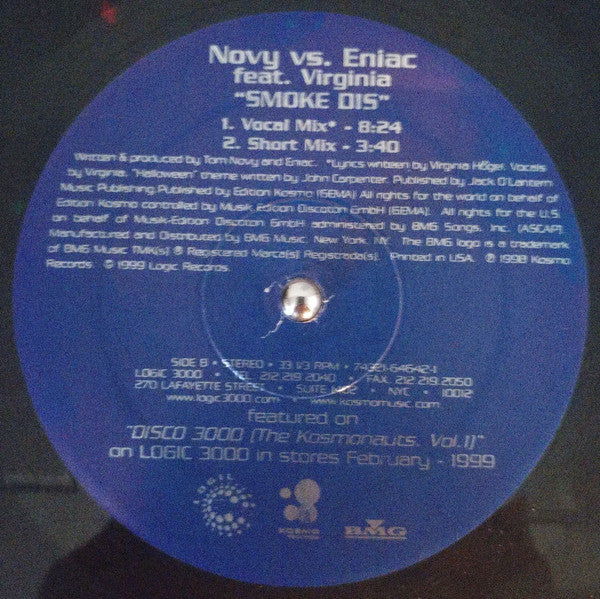 Novy Vs. Eniac Feat. Virginia (27) : Smoke Dis (12")