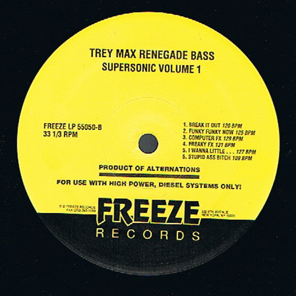 Trey Max : Renegade Bass Supersonic Volume 1 (LP, Album)