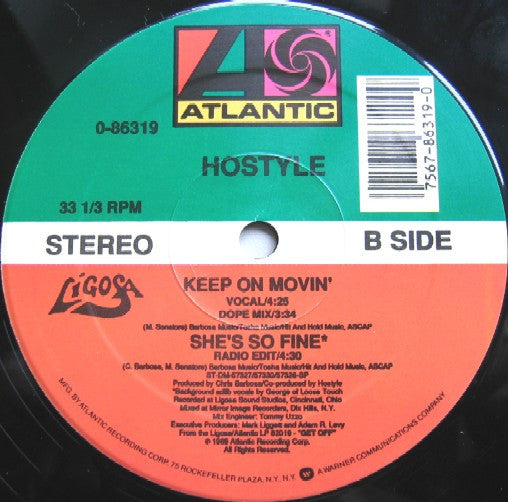 Hostyle (2) : She's So Fine / Keep On Movin' (12")