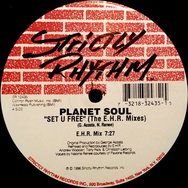 Planet Soul : Set U Free (The E.H.R. Mixes) (12", Ltd)