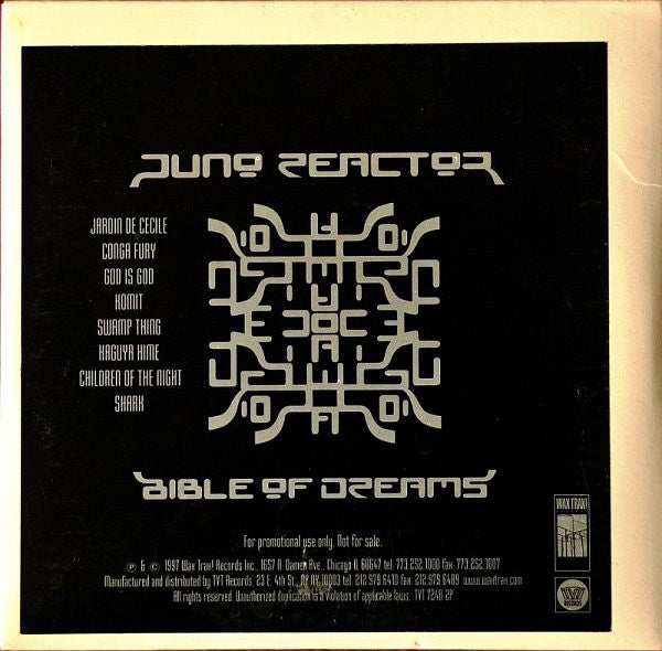 Juno Reactor : Bible Of Dreams (CD, Album, Promo, Car)