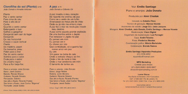 Emílio Santiago* & João Donato : Emílio Santiago Encontra João Donato (CD, Album)