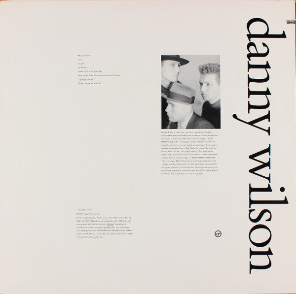 Danny Wilson (2) : Mary's Prayer (12", Promo)