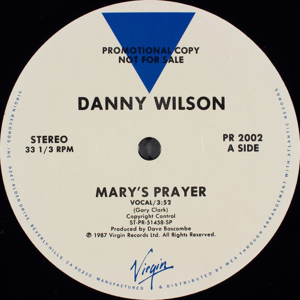 Danny Wilson (2) : Mary's Prayer (12", Promo)