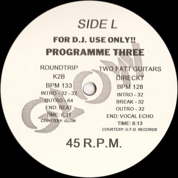Various : Glow - Programme Number Three (2x12", Promo)