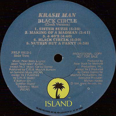 Krash Man : Black Circle (LP, Promo, Cle)