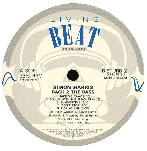 Simon Harris : Back 2 The Bass (LP, Album)