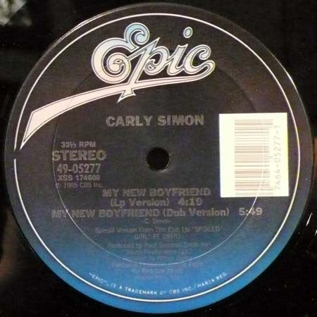 Carly Simon : My New Boyfriend (12")