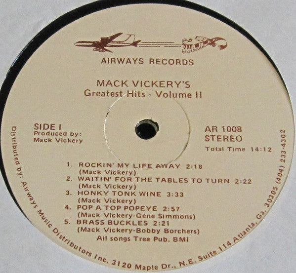 Mack Vickery : Mack Vickery Greatest Hits Volume II (2xLP, Ltd)