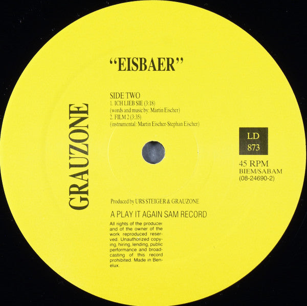 Grauzone : Eisbær (12", Single, RE)