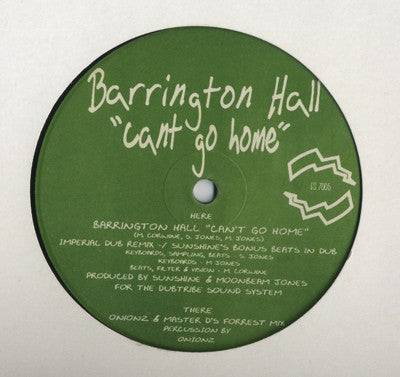 Barrington Hall : Can't Go Home (12")