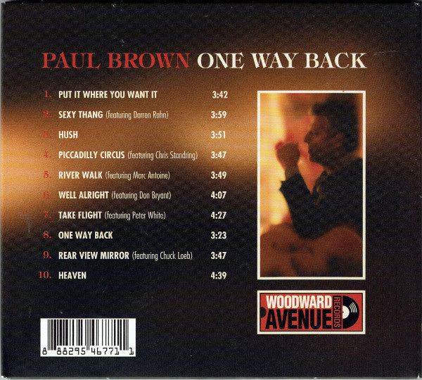Paul Brown : One Way Back (CD, Album)