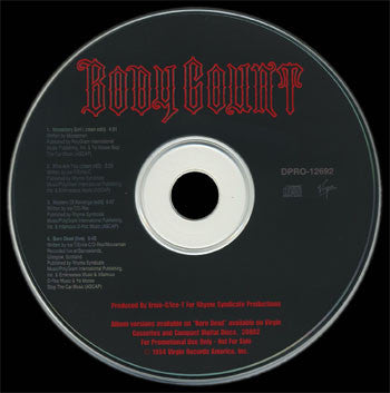 Body Count (2) : Necessary Evil (CD, Single, Promo)