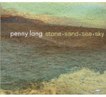 the album cover for Penny Lang - Stone+Sand+Sea+Sky