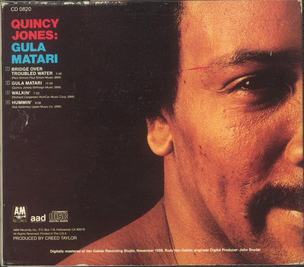 Quincy Jones : Gula Matari (CD, Album, RE)