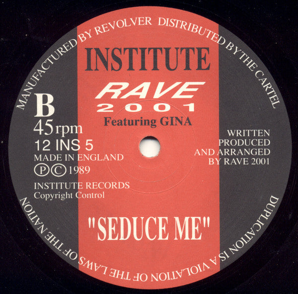 Rave 2001 Featuring Gina : Seduce Me (12")