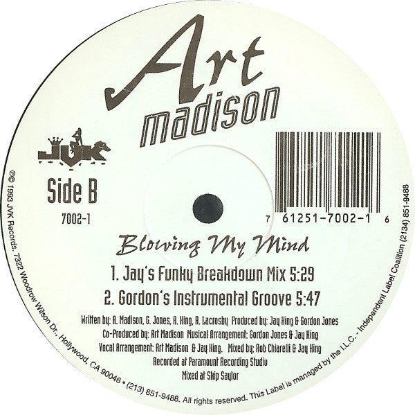 Art Madison : Blowing My Mind (12", Single)
