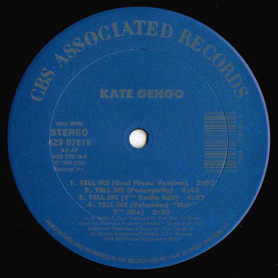 Kate Gengo : Tell Me (12")