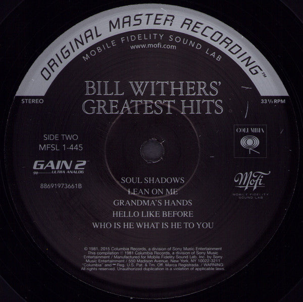 Bill Withers : Bill Withers' Greatest Hits (LP, Comp, Ltd, Num, RE, RM, S/Edition, 180)