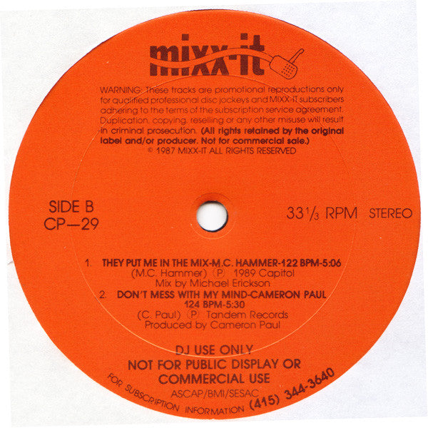Various : Mixx-it 29 (12", EP, P/Mixed, Promo)