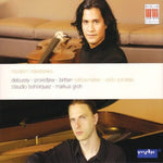 the album cover for Debussy/Prokofiev/Britten - Modern Milestones for Cello & Piano
