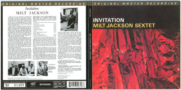 Milt Jackson Sextet : Invitation (SACD, Hybrid, Album, Ltd, Num, RE, RM)