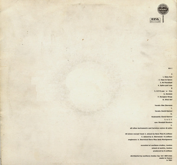 DJ Spike : Tasteless Cuts (LP, Album)