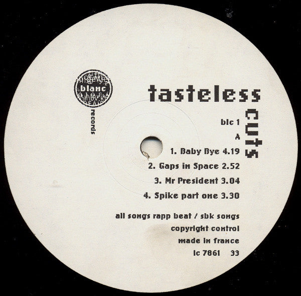 DJ Spike : Tasteless Cuts (LP, Album)