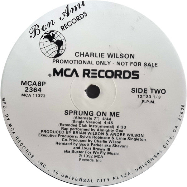 Charlie Wilson : Sprung On Me (12", Promo)