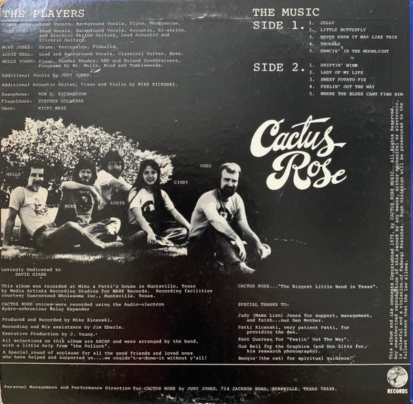 Buy Cactus Rose : The Cactus Rose Project (LP, Album) Online for a great  price– Josey Records
