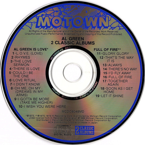 Al Green : Al Green Is Love & Full Of Fire (CD, Comp, RE)
