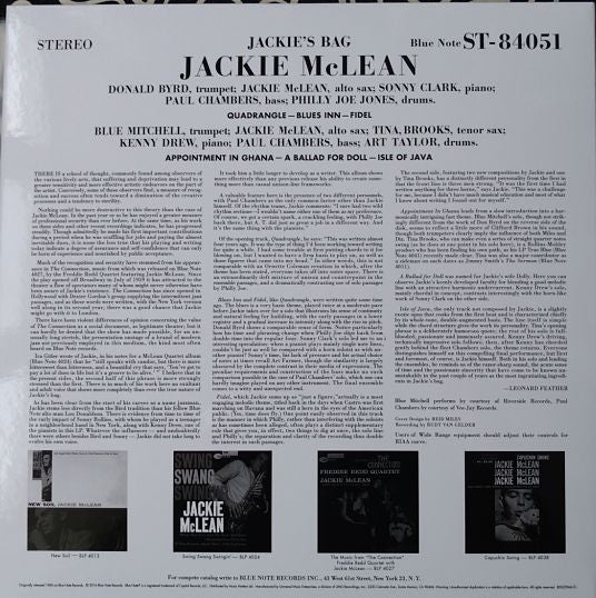 Jackie McLean : Jackie's Bag (LP, Album, Ltd, RE, RM, Gat)