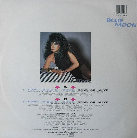 Claudja Barry : (I Don't Know If You Are) Dead Or Alive (12", Single)