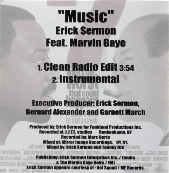 Erick Sermon Feat. Marvin Gaye : Music (CD, Single, Promo)