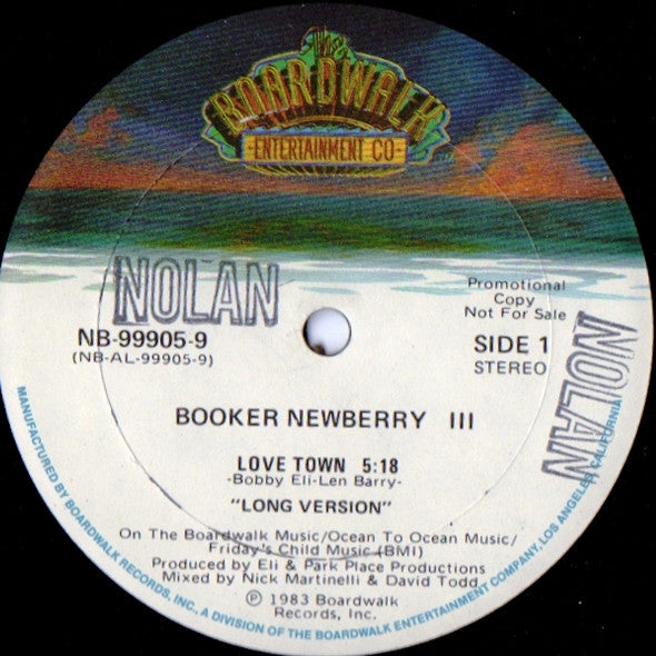 Booker Newberry III : Love Town (Long Version) (12", Promo)
