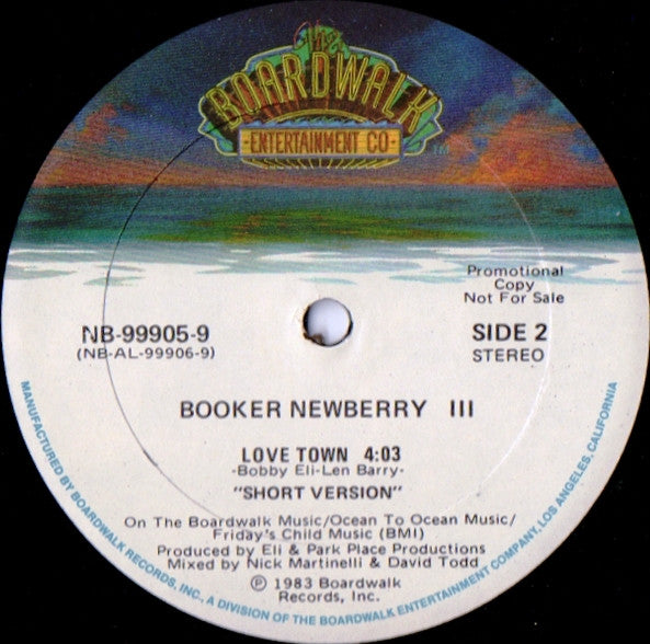 Booker Newberry III : Love Town (Long Version) (12", Promo)