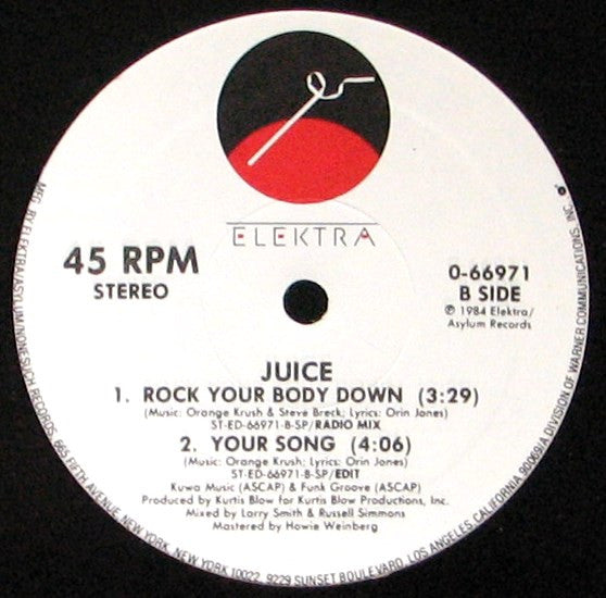 Juice* : Rock Your Body Down (12", SRC)