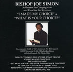 the album cover for Bishop Joe Simon - Addresses the Congregation
