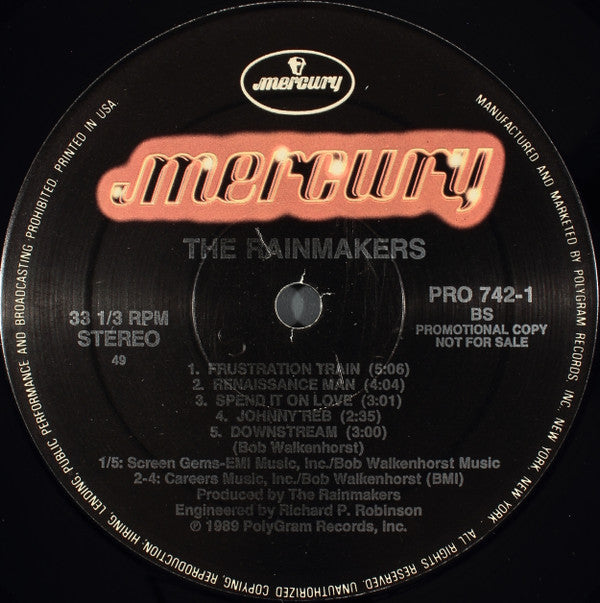 The Rainmakers (2) : Reckoning Day (12", Promo)