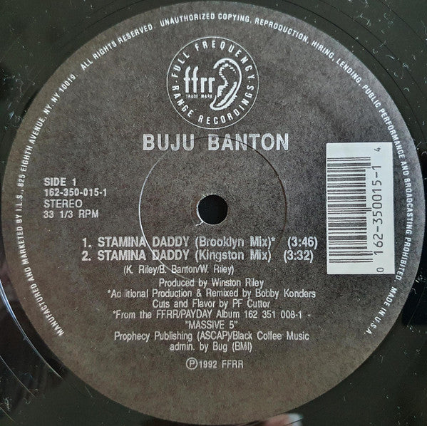 Buju Banton : Stamina Daddy (12", Promo)