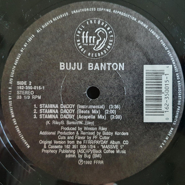 Buju Banton : Stamina Daddy (12", Promo)