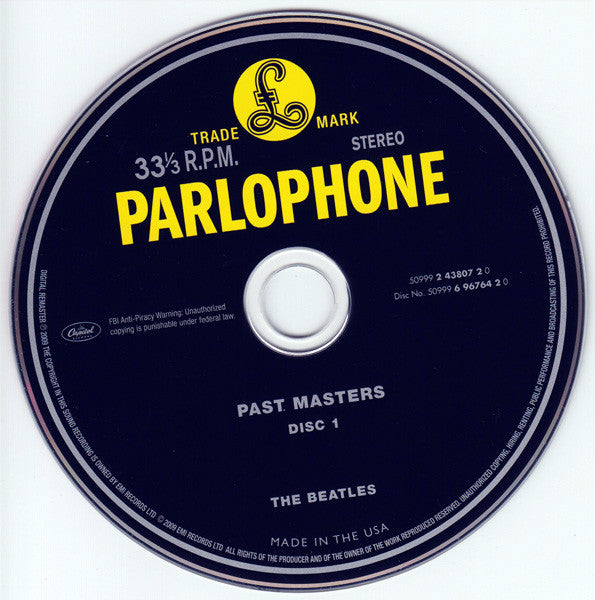 The Beatles : Past Masters (2xCD, Comp, RM, Gat)