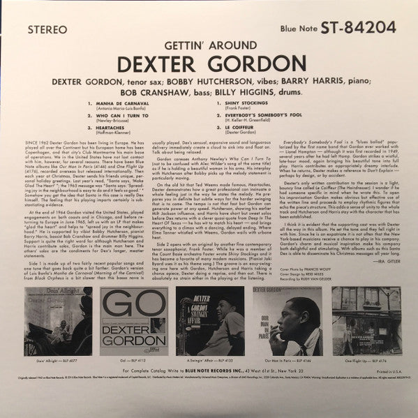 Dexter Gordon : Gettin' Around (LP, Album, Ltd, RE, RM, Gat)