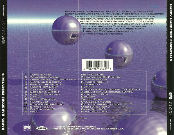 Various : Happy Hardcore Essentials (CD, Comp, Mixed)