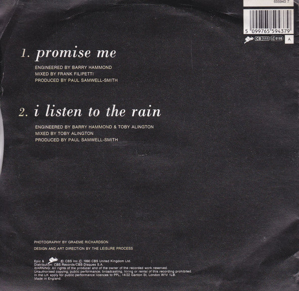 Beverley Craven : Promise Me (7", Single)