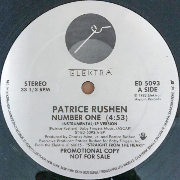 Patrice Rushen : Number One (12", Single, Promo, Spe)