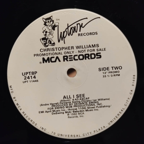 Christopher Williams : All I See (12", Single, Promo)
