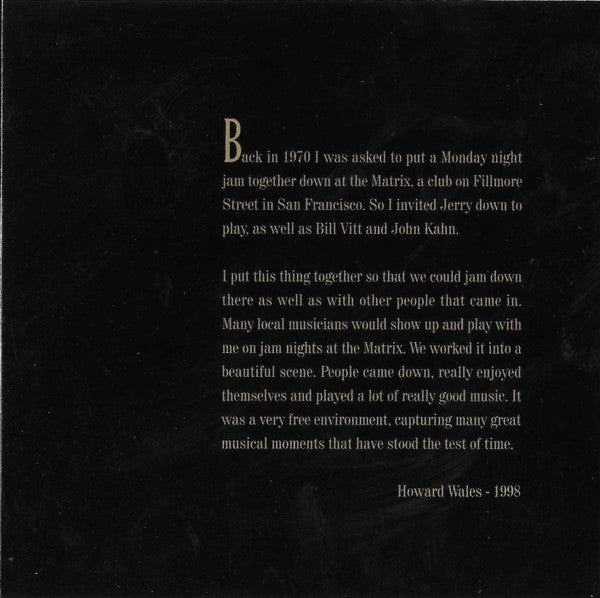 Howard Wales And Jerry Garcia : Howard Wales And Jerry Garcia Live: Side Trips Volume One (CD, Album)