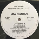 John Pagano : Let's Get To It (12", Promo)